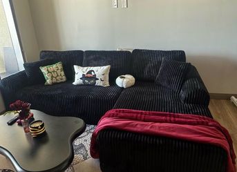 Black boneless couch
