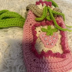  Crochet Strawberry Jam Bag 