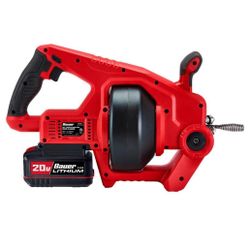 POPULO 25FT Drain Auger, Electric Snake Drain Hair Removal Tool, Replaceable Shaft, Pipe Snake...