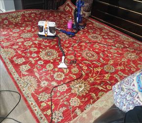 Large Red Floral Persian-Style Area Rug
