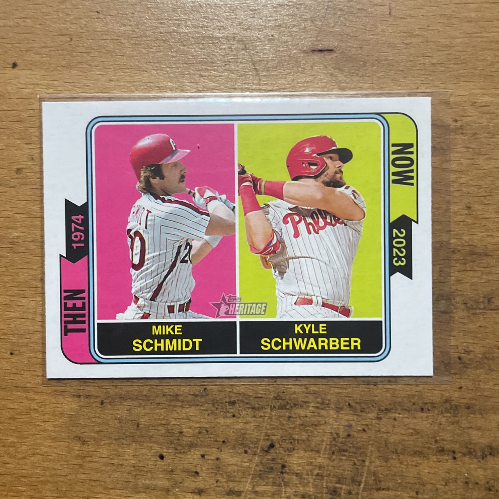 2023 HERITAGE PHILLIES THEN AND NOW CARD