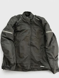 Black motorcycle Jacket with Quilted Lining protection pads new