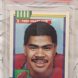 Junior Seau 1990 Topps #381 (ROOKIE CARD) With Disclaimer - PSA 9