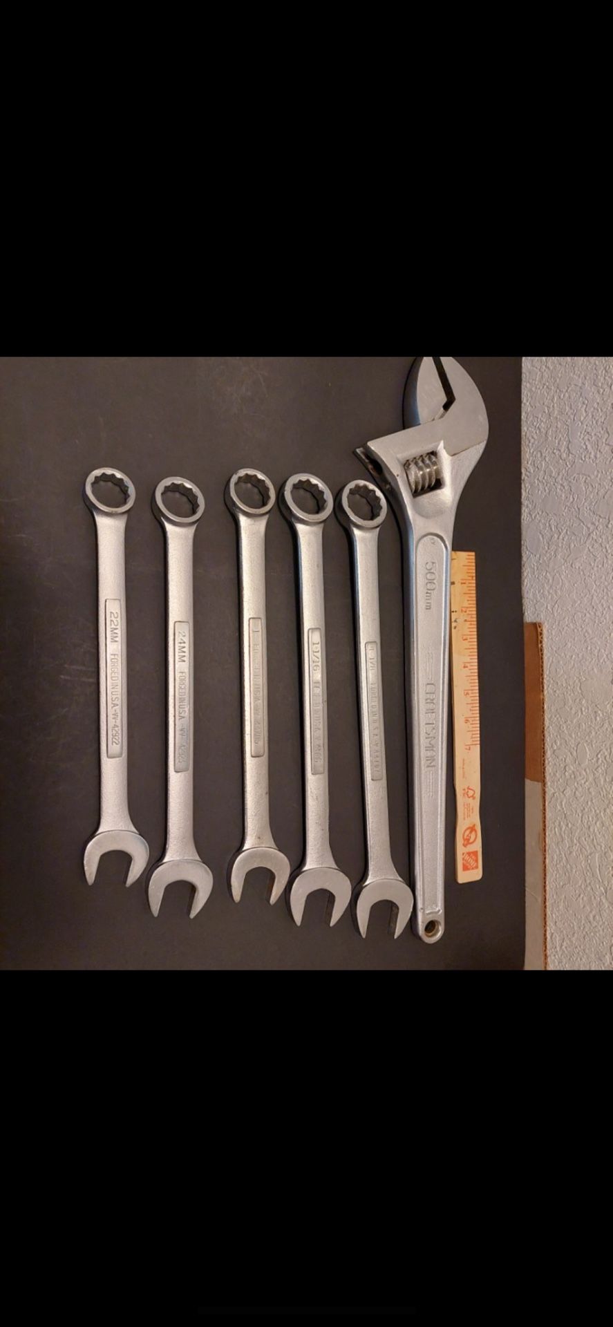 Craftsman 5 Piece Jumbo Wrench set Plus 20” Crescent