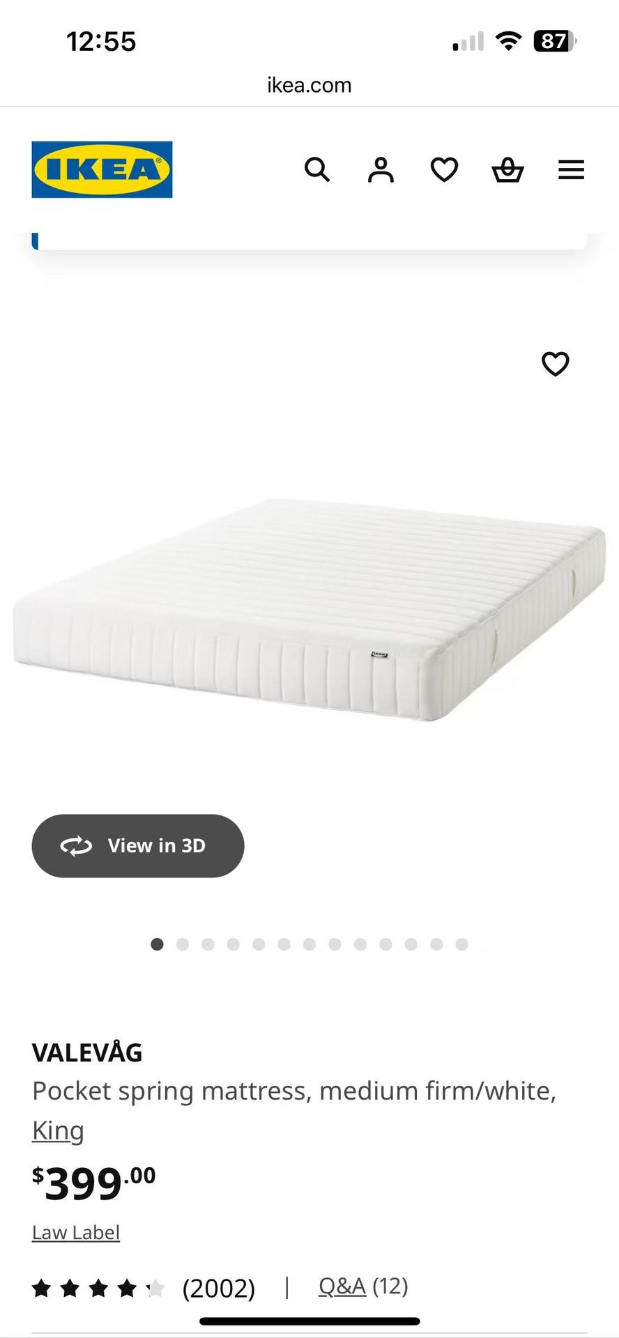 IKEA King Size Mattress