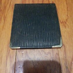 Black wallet with gold  14 karat gold On 4 Connor Used