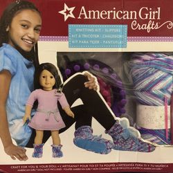 New American Girl Craft For You & Your Doll Slipper Knitting Kit 