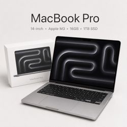 MacBook Pro 14” M3, 16GB, 1TB, Original Box