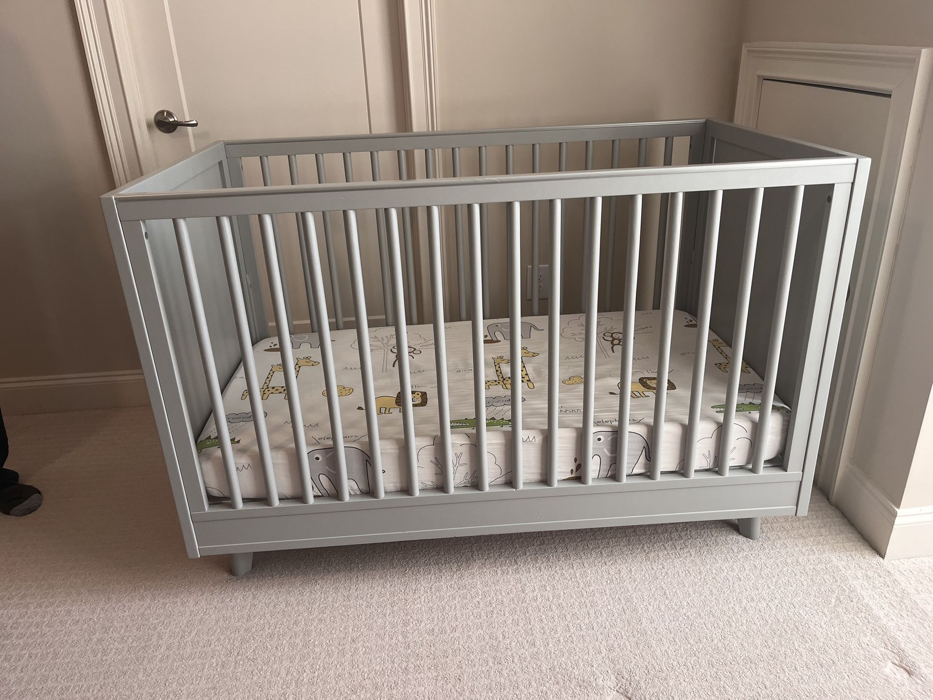 Pottery Barn Reese Grey Crib West Elm