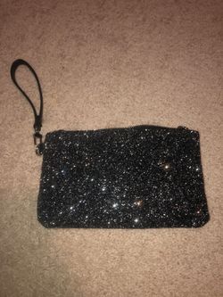 Express glitter sequins wristlet.