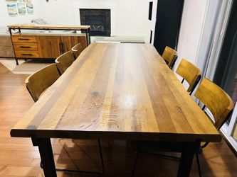 Wooden Dining From Dania With Chest - Good as New