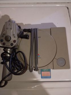 Sony PlayStation PS1 SCPH-9001 + Agetec Bass Landing #8670 Fishing Controller + Sony Memory Card