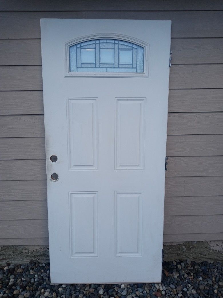 35 3/4" x 79 1/2" Solid Wood w/ Metal Shell Door!