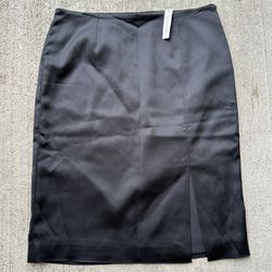 White House Black Market black satin skirt Size 6