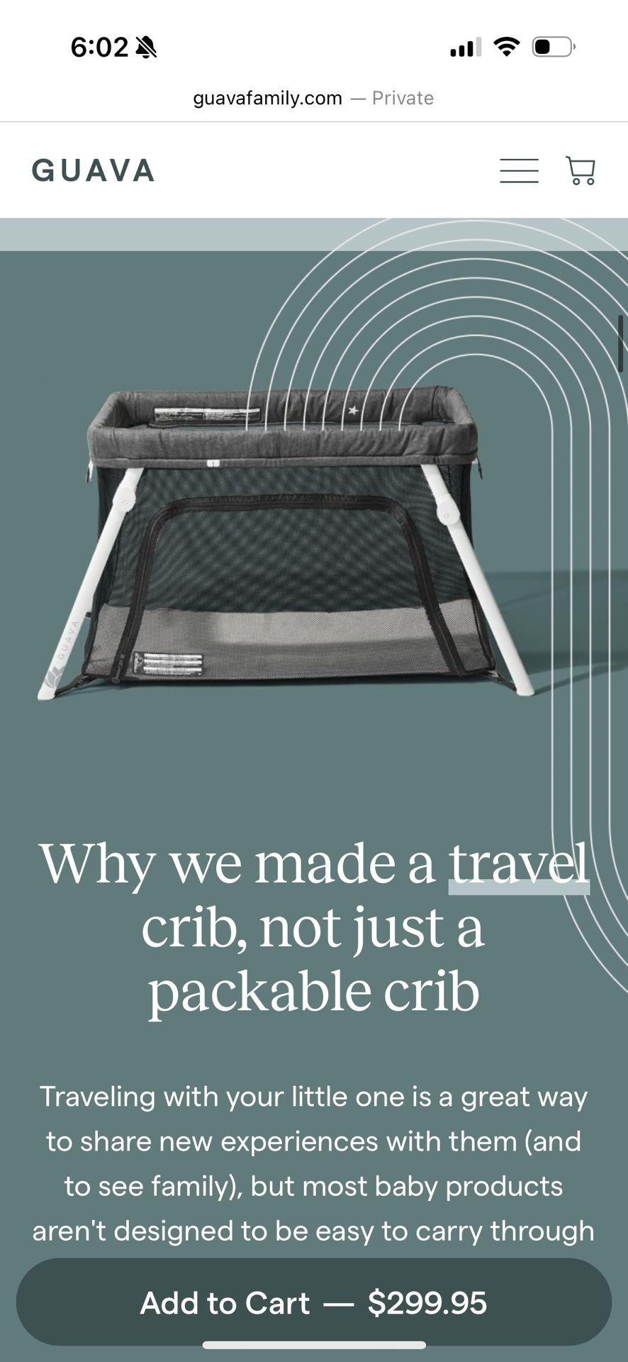 GuavaFamily Travel Lotus Crib