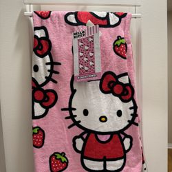 Hello Kitty Strawberry Beach Towel