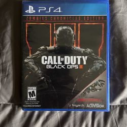 Mint-condition PS4 Call of Duty Black Ops III - Zombie Chronicles Edition