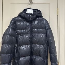 Moncler Down Jacket Men Navy Blue, Size 4