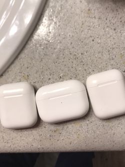 3 Pair Of AirPods One A Pros And The Other 2 Or The First Series