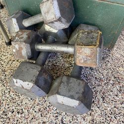 20 Pound Hex Dumbbells 15 Pound Hex Dumbbells