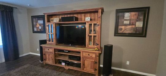 Rustic entertainment center
