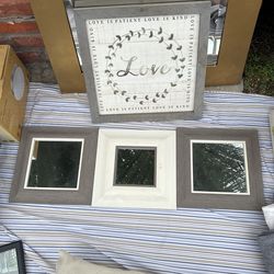 Love Picture And Three Mirror Frame