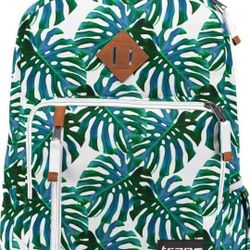 Trans JanSport 18" Dakoda Daypack Monstera Falls Travel Backpack Laptop Pocket