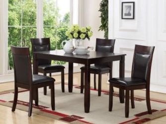 Brand New Espresso Finish 5pc Dinning Set