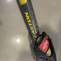 Easton Bat & Rawlings Glove 