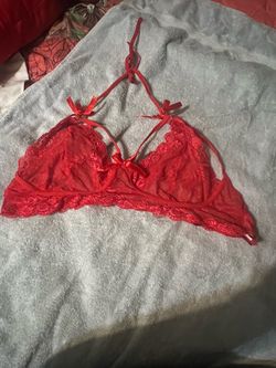 Red Lace and black lace bra sexy