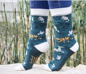 Woven Pear Jungle Fever Unisex Socks NWT