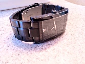 MEN'S GUESS BLACK STEEL WATCH