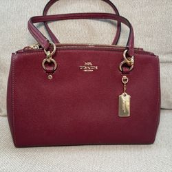 NEW! Coach Etta Carry All Red Tote/Purse