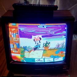 13-inch CRT TV Vintage Color Retro Gaming Television model 1990s