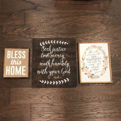 Christian Picture Decor Signs