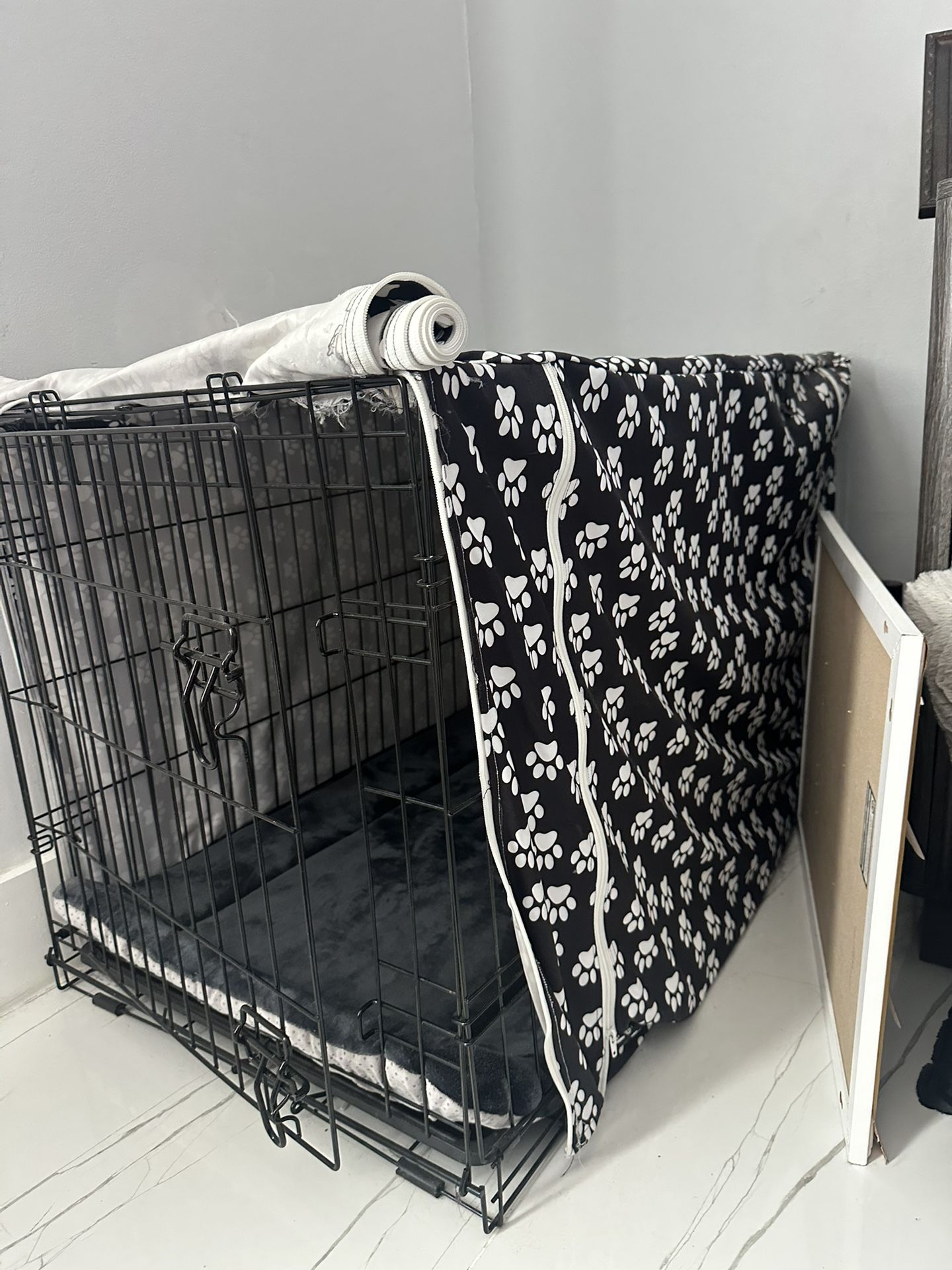 36 Inch Dog Crate And Bolster Dog Bed