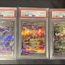 PSA 10 Gouging Fire, Walking Wake, Raging Bolt Wild Force SAR - Sequential Set 