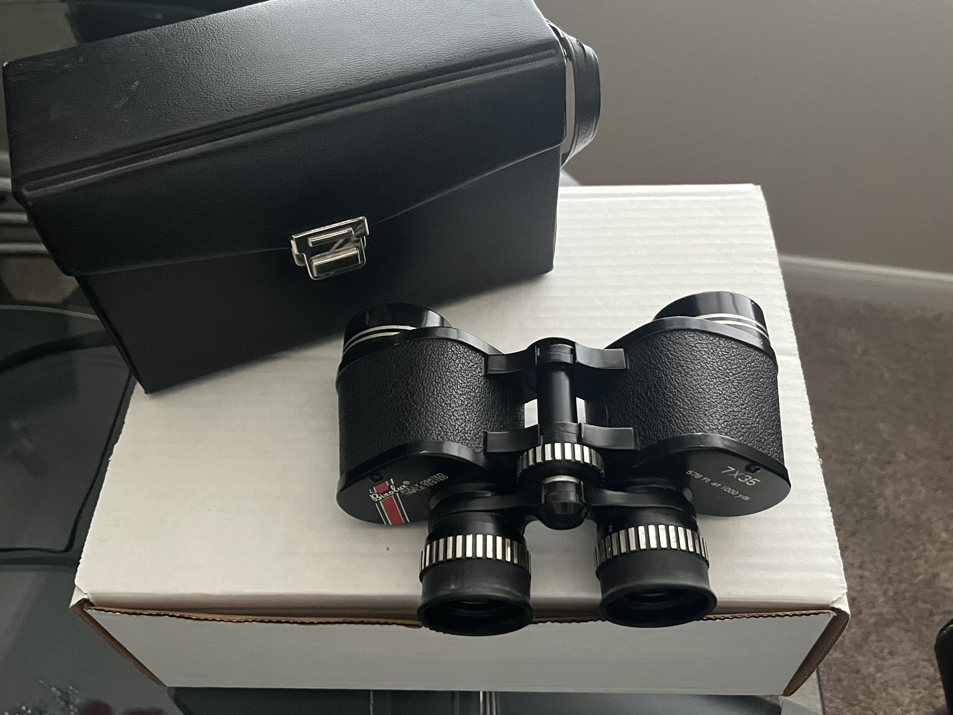 Binolux Binoculars 7x35 Triple Tested Fully Extra Wide Angle 578 ft. at 1000 yds; Case Incl.
