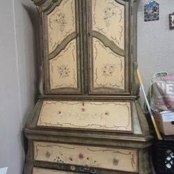 🌸 Secretary Pulaski Venetian Style Hand Painted Desk - Antique, Unique and Collectible 🌸