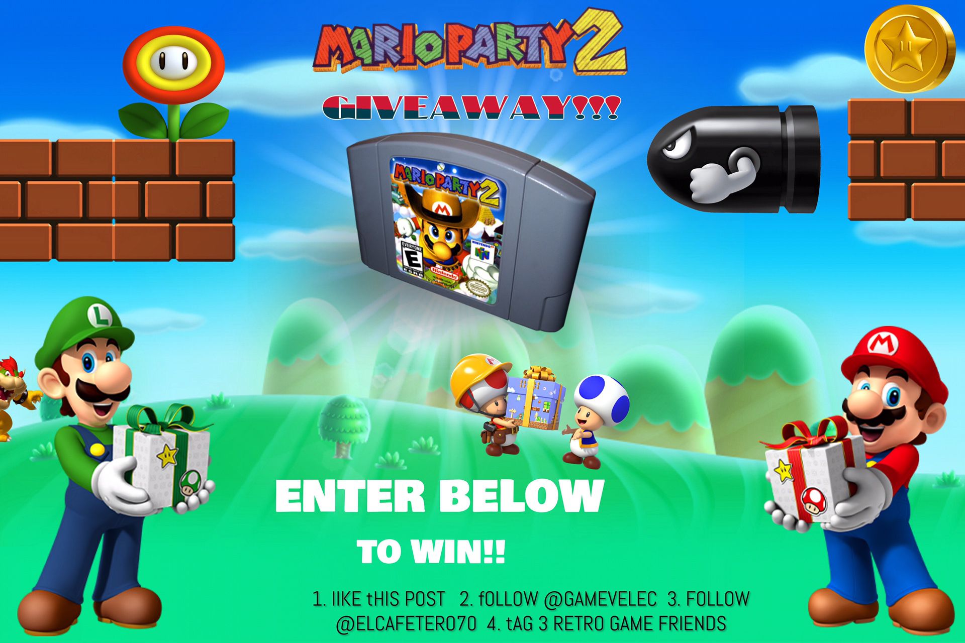 🎮 Nintendo 64 Mario Party 2 🎮- 🚦READ ALL BEFORE MESSAGING US