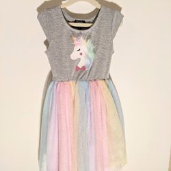 Girls Unicorn Dress Size 6.
