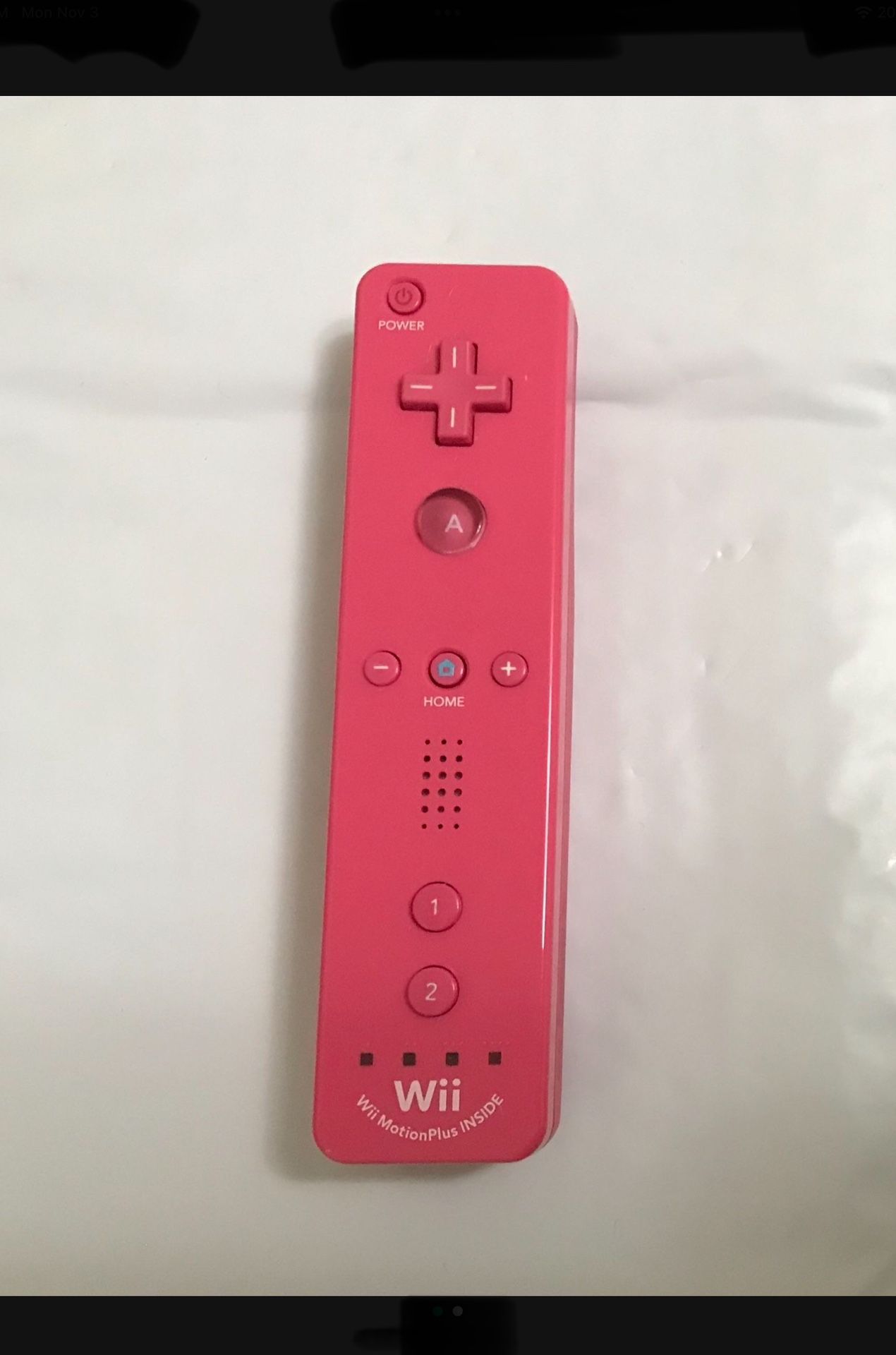 Nintendo Wii MOTION PLUS built in PINK remote controller genuine authentic original control wiimote