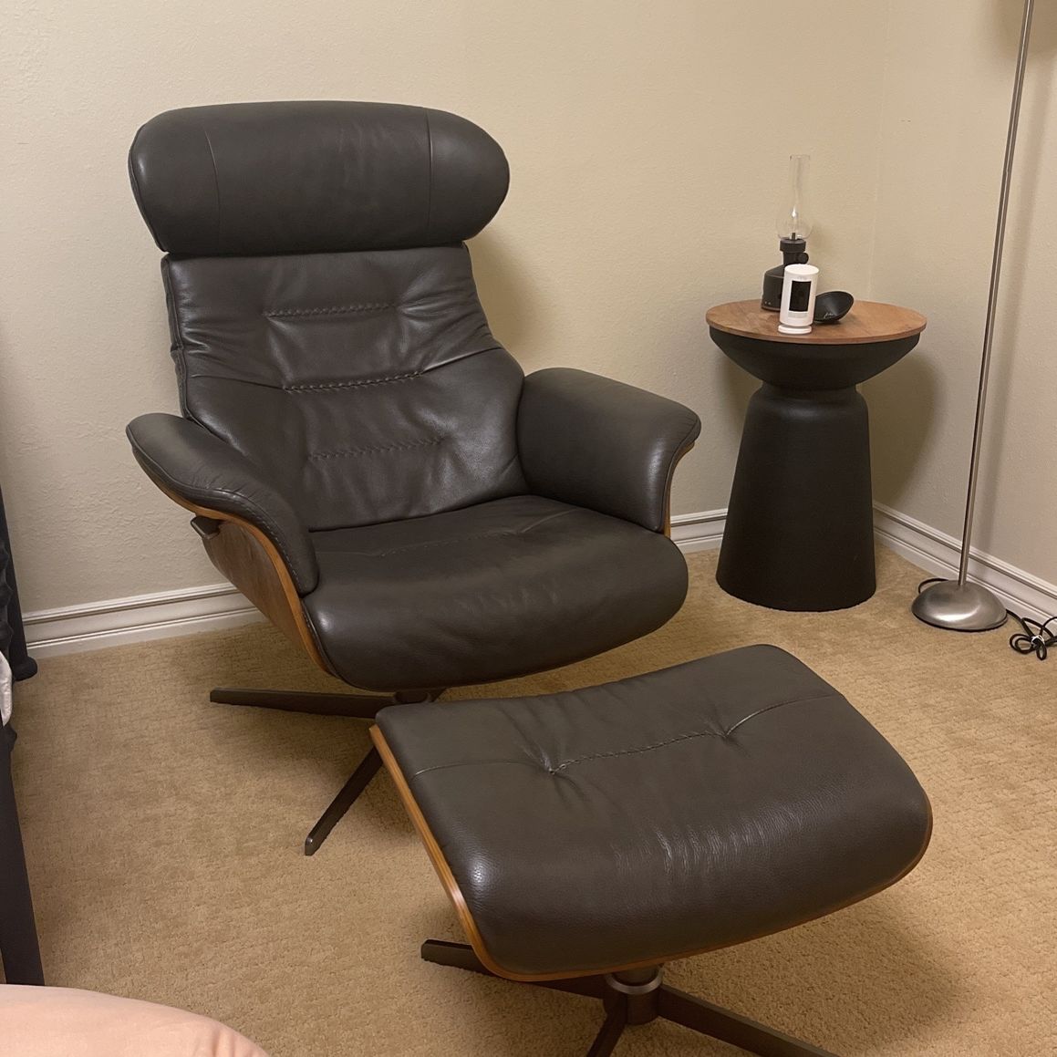Amala leather reclining swivel chair sale