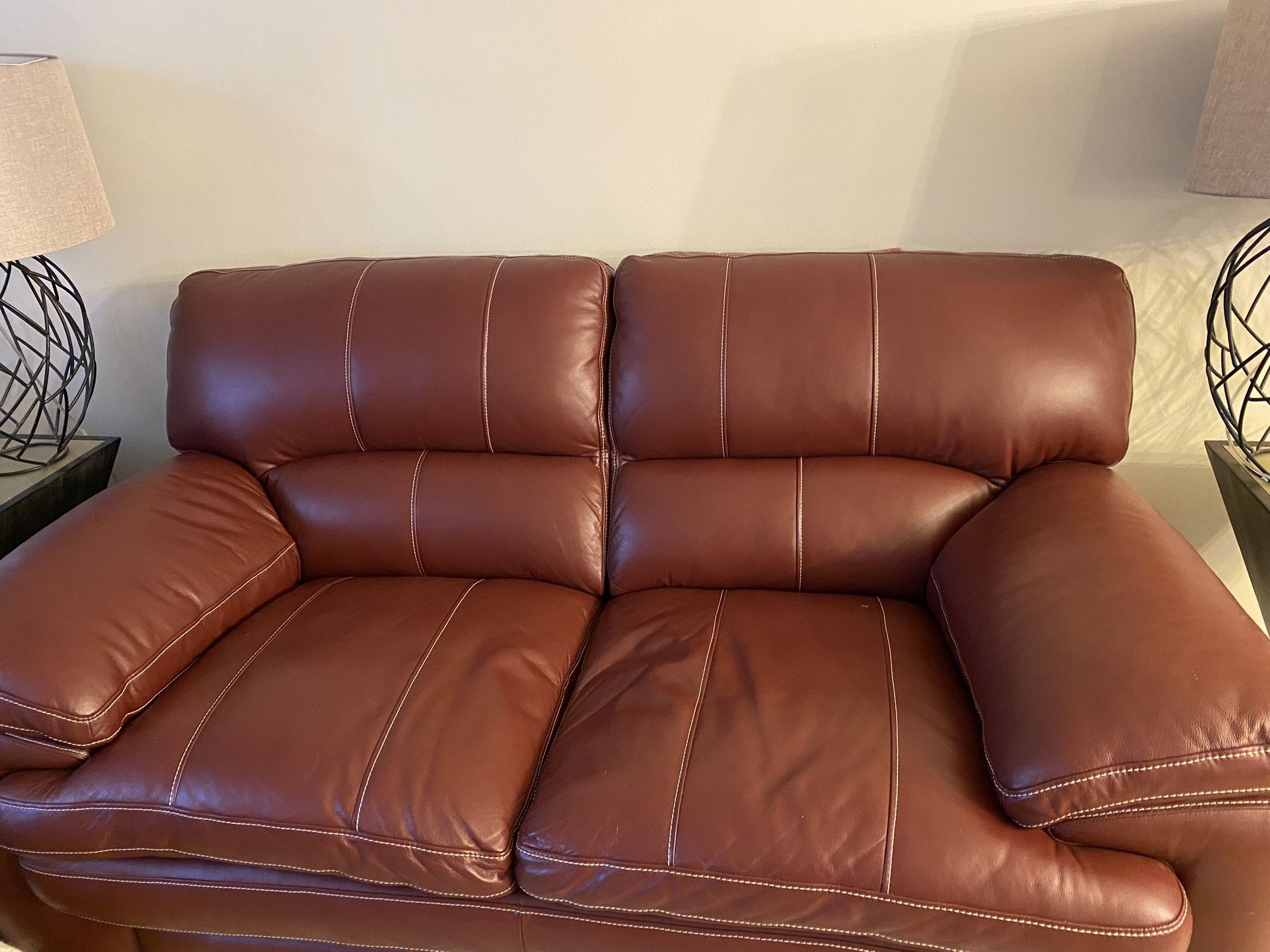 HOT! Leather Couch & Love Seat (MUST GO)