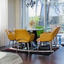 Dining Glass Table With 4 Chairs 