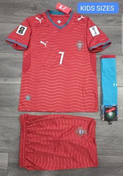 KIDS PORTUGAL RONALDO WORLD CUP SOCCER JERSEY 