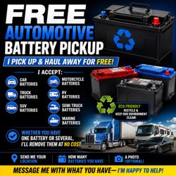 FREE AUTOMOTIVE BATTERY PICKUP