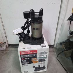 Everbilt Stainless Steel Submersible Sump Pump 1/2 HP 