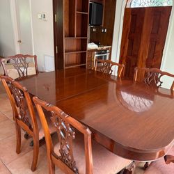Mahogany Dining Table And 6 Chairs