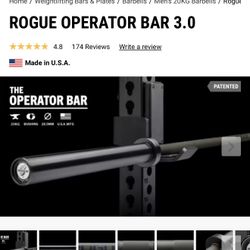 Rogue Fitness Operator Bar 3.0 – Cerakote Green